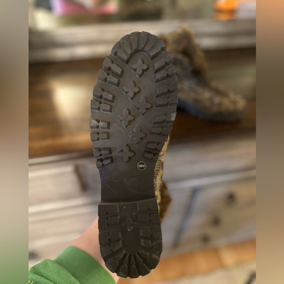 Jessica Simpson Rhinestone leopard combat boot - Picture 3 of 3